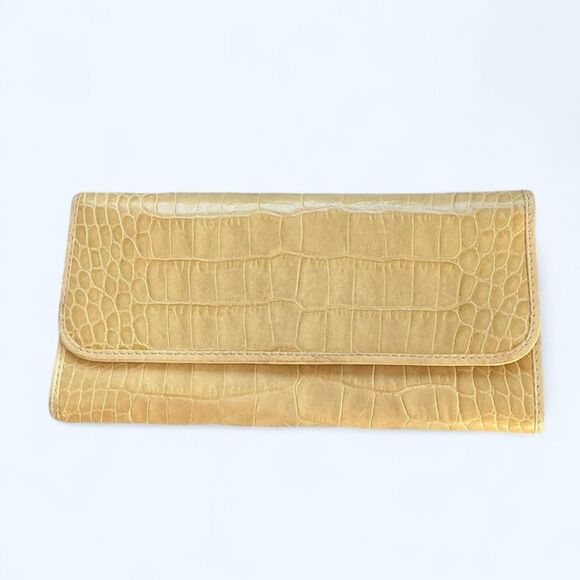 Abas Alligator Exotic Leather Long Wallet - Picture 1 of 10